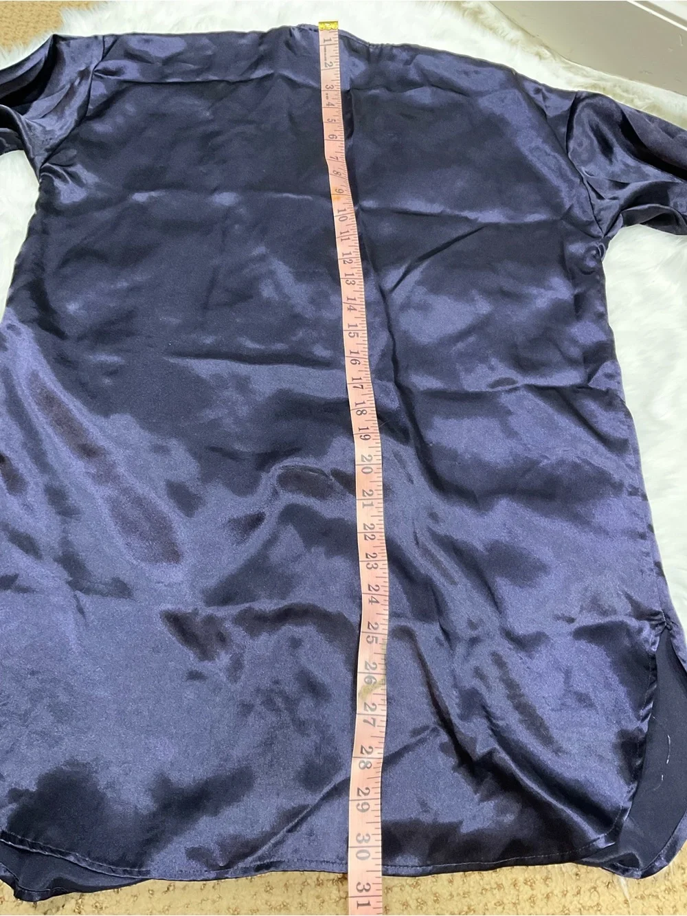 SilkyVictorias Secret Gold Tag Navy Button-Front